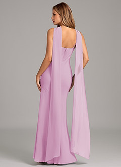 Azazie Kinsley Abiti da Damigella Abito Sirena in Chiffon Plissettato Rosa Confetto image2