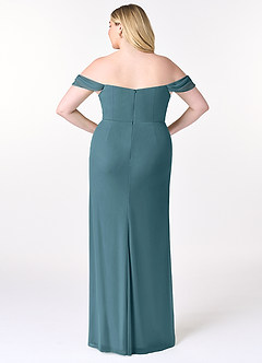 Azazie Tessa Robes de demoiselle d'honneur Robe Fourreau Convertible en Maille Schulterfreier Schatz Bermude image9