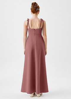 Azazie Rosey Junior Desert Rose A-Line Sweetheart Neckline Stretch Crepe Dress image2