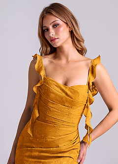 Azazie Jessamine Brudtärnklänningar Klä av Sjöjungfru i Blommig Utbrändhet Korsett Knäck image7