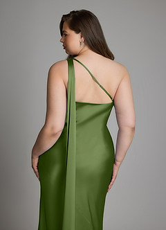Azazie Juniper Bridesmaid Dresses Juniper Mermaid One Shoulder Stretch Satin Dress image13