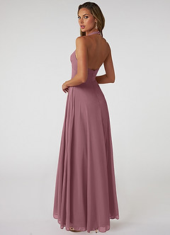 Azazie Tessie Bridesmaid Dresses Amethyst A-Line V-Neck Pleated Chiffon Dress image2