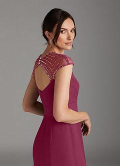 Azazie Blanchett vestidos de madre de la novia Vestido de Mora de Gasa de Corte Sirena con Lentejuela image6