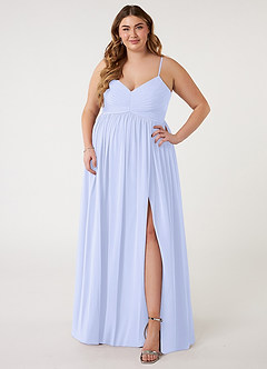 Azazie Alia Bridesmaid Dresses Lavender A-Line Pleated Chiffon Dress image6