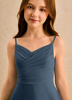 Azazie Hollie Girls Formal Flower Girl Klänningar Klä A-Line i Chiffong Älskling Halsringning image6