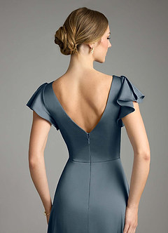 Azazie Omari Bridesmaid Dresses Twilight A-Line Stretch Satin Dress image7