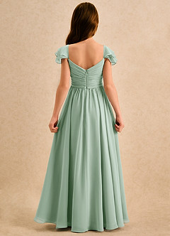 Azazie Meimei Girls Formal Flower Girl Klänningar Klä A-Line i Chiffong Plisserad image2