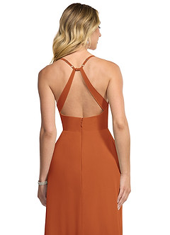 Azazie Davis Brautjungfernkleider A-Linie V-Hals Chiffon Kleid Kanel image6