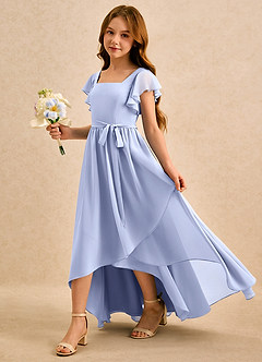 Azazie Milly Girls Formal Flower Girl Klänningar Klä A-Line i Chiffong Plisserad image6