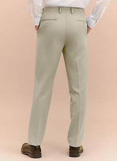 front James Tan Structured Stretch Dress Pants
