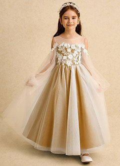 Azazie Zimi vestidos de niña de las flores Vestido de Caramelo de Tul de Princesa con Escote de Corazón image7