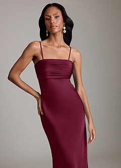 Azazie Saylor Brudtärnklänningar Klä av Sjöjungfru i Stretch Satin Axelbandslös Mullbär image3