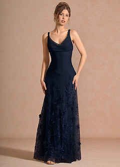 Valora Navy Maxi Dress image5