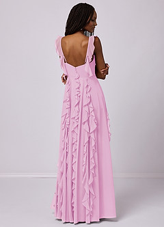 Barbie ♥ Azazie Bridesmaid Dresses Candy Pink A-Line with Pockets Chiffon Dress image2