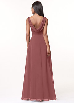 Azazie Karina Bridesmaid Dresses Amethyst A-Line Pleated Chiffon Dress image2
