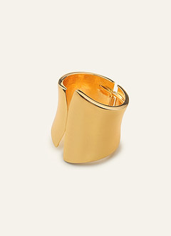 front Wide Metal Hinge Cuff Bracelet