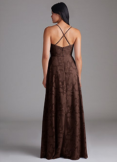 Azazie Naeem Bridesmaid Dresses Ganache A-Line Sweetheart Neckline Floral Burnout Dress image3