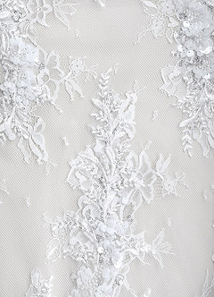 Azazie Harrah Wedding Dresses Diamond White Mermaid Off the Shoulder Lace Dress image5