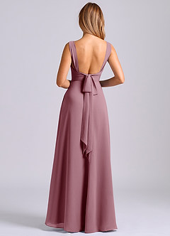 Azazie Beatrice Final Sale Vintage Mauve A-Line Sweetheart Neckline Chiffon Dress image2