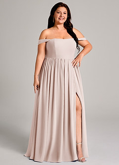 Azazie Calianna Bridesmaid Dresses Rose Petal A-Line Off the Shoulder Chiffon Convertible Dress image13