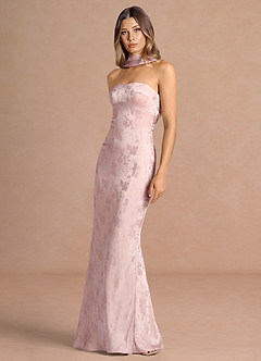 Vestido Rosa Suave Largo Ghislaine image1
