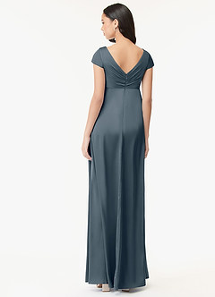 Azazie Allessia Abiti da damigella d'onore premaman Abito A-Line Plissettato Raso Elasticizzato Floor-Length image2