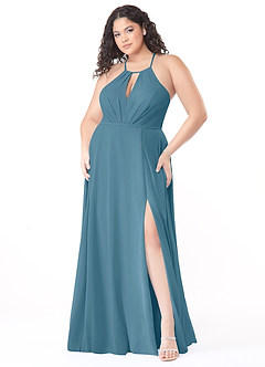 Azazie Evalleen Bridesmaid Dresses Bermuda A-Line Pleated Chiffon Dress image9