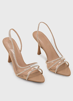 front Crystal Clear PVC Stiletto Heel Sandals