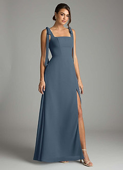 Azazie Debra Bridesmaid Dresses Neptune A-Line with Pockets Chiffon Convertible Dress image1