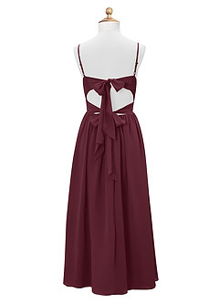Azazie Zeya Junior A-Linie Chiffon Kleid Cabernetrot image8