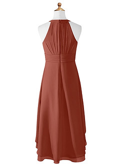 Azazie Linna Junior Auburn A-Line Pleated Chiffon Dress image6