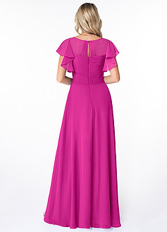 Azazie Lily Vente Finale Robe Empire Plissée Longueur ras du sol Mousseline de soie image3