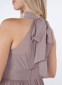 Azazie Iman Bridesmaid Dresses Dusk A-Line A-Line Ruched Chiffon Dress image7