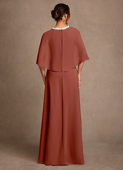 Azazie Winnifred Mother of the Bride Dresses Auburn A-Line Beaded Chiffon Dress image3