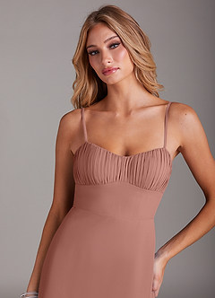 Azazie Breonna Bridesmaid Dresses Cedar Rose A-Line Sweetheart Neckline Chiffon Dress image5