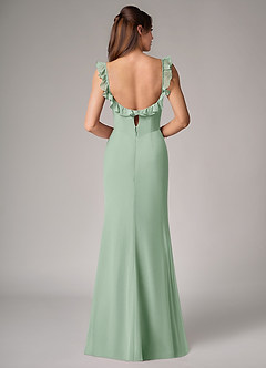 Azazie Callie Bridesmaid Dresses Agave Mermaid Side Slit Chiffon Convertible Dress image2