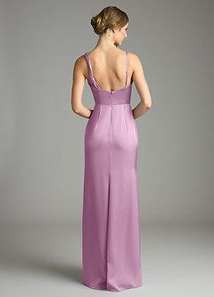 Azazie Samara Bridesmaid Dresses Wisteria Mermaid Pleated Stretch Satin Dress image2