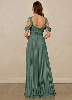 Christian Siriano Bridal for Azazie 1013 Bridesmaid Dresses Eucalyptus A-Line Off the Shoulder Chiffon Dress image3