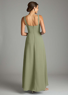 Azazie Debra Bridesmaid Dresses Pistachio A-Line with Pockets Chiffon Convertible Dress image6