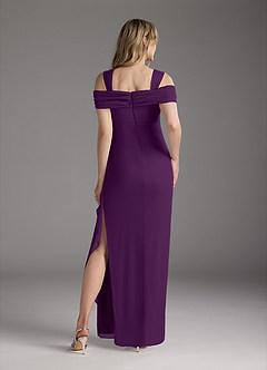 Azazie Weitzman Mother of the Bride Dresses Grape Sheath Sequins Mesh Dress image5