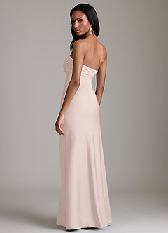 Azazie Saylor Brudtärnklänningar Klä av Sjöjungfru i Stretch Satin Axelbandslös Rodnande Rosa image5