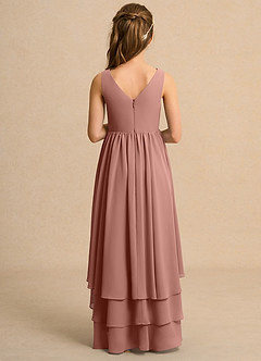 Azazie Kitten Girl Jurken voor bloemenmeisjes A-Lijn Jurk van Chiffon Ceder Roos image2