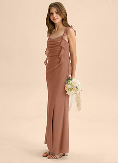 Azazie Jessamine Junior Bronzer Mermaid Sweetheart Neckline Chiffon Dress image5