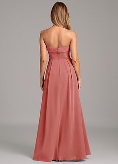 Azazie Lucienne Bridesmaid Dresses Antique Rose A-Line Strapless Chiffon Convertible Dress image3