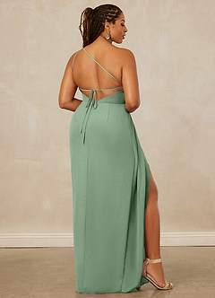 Christian Siriano Bridal for Azazie 1003 Bridesmaid Dresses Matcha Sheath One Shoulder Chiffon Dress image9
