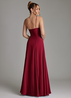 Azazie Imani Bridesmaid Dresses Burgundy A-Line Sweetheart Neckline Chiffon Dress image2