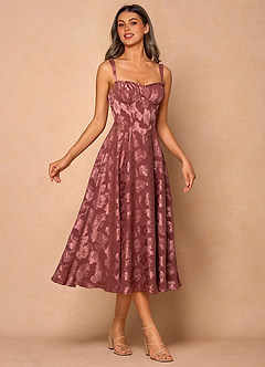 Sylvie Midi Klänning Vintage Ros image5