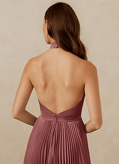 Christian Siriano Bridal for Azazie 1007 Bridesmaid Dresses Amethyst A-Line Pleated Stretch Satin Dress image7
