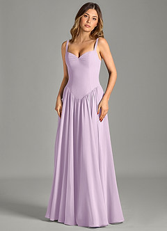 Azazie Evadina Suknie dla druhen Linia A Gorset Szyfon Do ziemi Sukienka image4