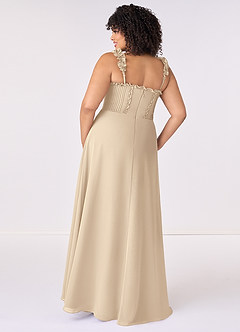 Barbie ♥ Azazie Bridesmaid Dresses Champagne A-Line Sweetheart Neckline Chiffon Dress image7